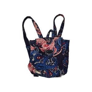 Tommy Hilfiger Backpack Small Bookbag Paisley Blue Red